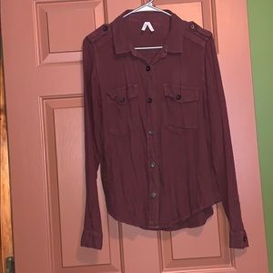 Maroon button-up